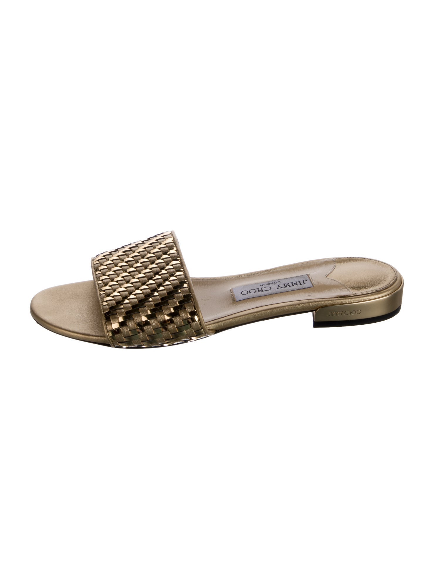 Jimmy Choo Leather Patterned Slides