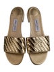 Jimmy Choo Leather Patterned Slides
