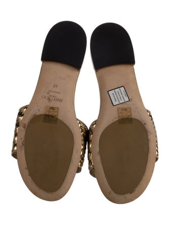 Jimmy Choo Leather Patterned Slides