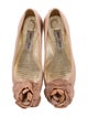 Jimmy Choo Leather Ruffle Embellishment Flats
