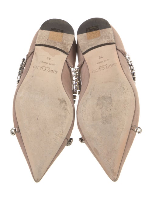 Jimmy Choo Suede Crystal Embellishments Flats