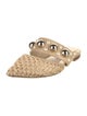 Jimmy Choo Raffia Mesh Accents Mules