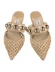 Jimmy Choo Raffia Mesh Accents Mules