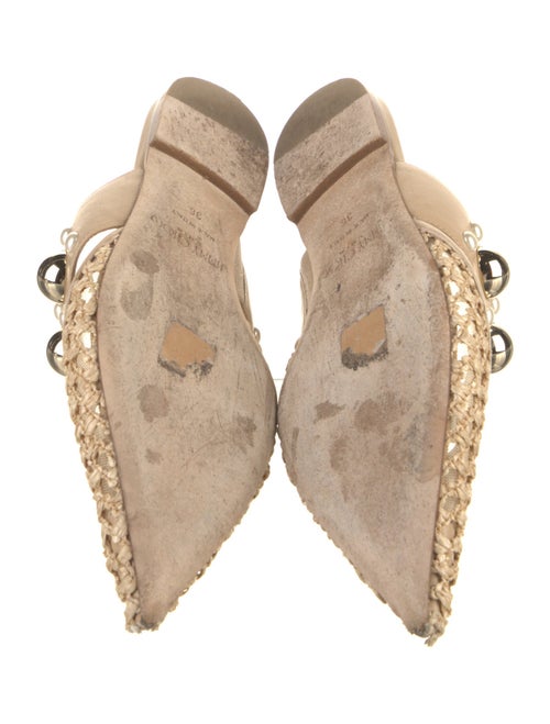 Jimmy Choo Raffia Mesh Accents Mules