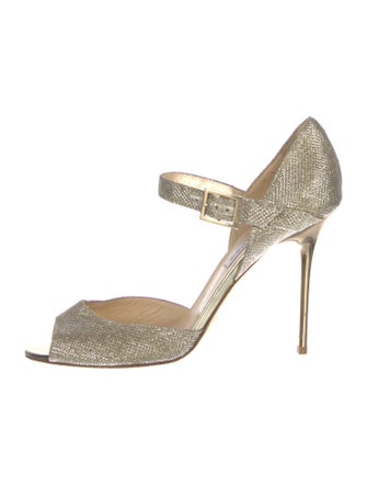 Jimmy Choo Glitter Glitter Accents Sandals