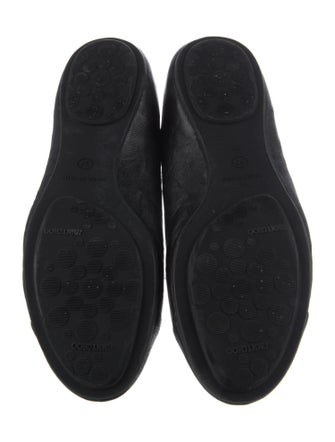 Jimmy Choo Leather Glitter Accents Flats