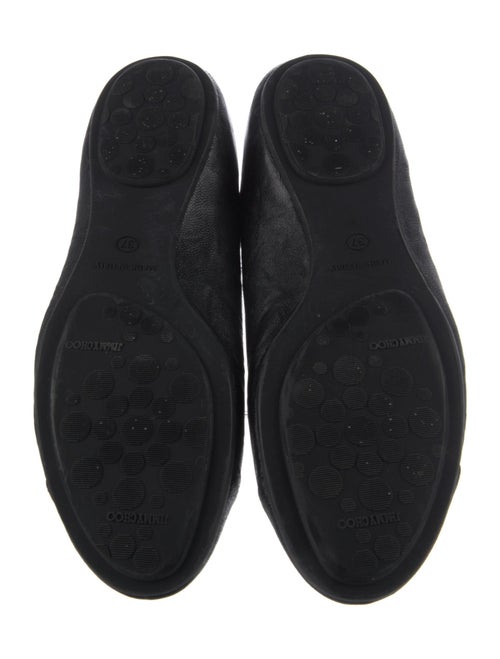 Jimmy Choo Leather Glitter Accents Flats