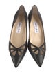 Jimmy Choo Leather Cutout Accent Pumps