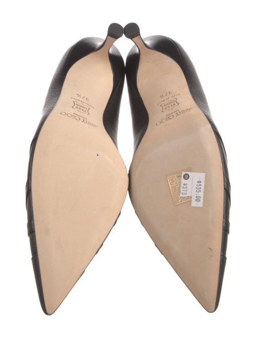 Jimmy Choo Leather Cutout Accent Pumps