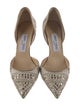 Jimmy Choo Leather Glitter Accents D'Orsay Pumps