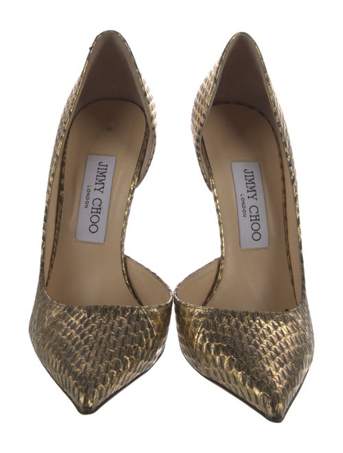 Jimmy Choo Embossed Leather Animal Print D'Orsay Pumps