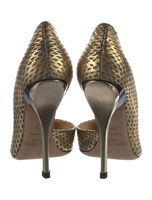 Jimmy Choo Embossed Leather Animal Print D'Orsay Pumps