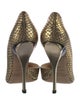 Jimmy Choo Embossed Leather Animal Print D'Orsay Pumps