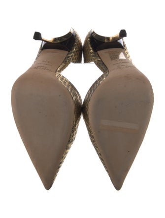 Jimmy Choo Embossed Leather Animal Print D'Orsay Pumps