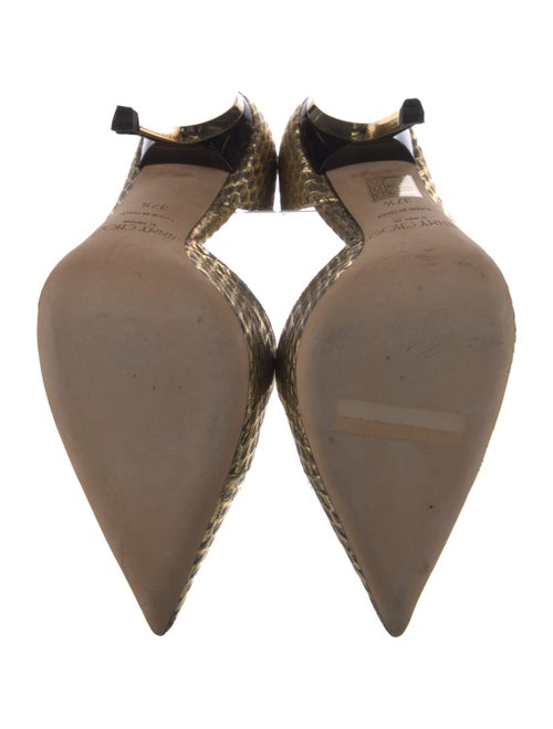 Jimmy Choo Embossed Leather Animal Print D'Orsay Pumps