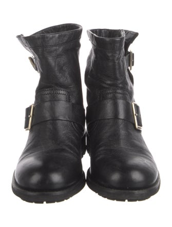 Jimmy Choo Leather Moto Boots