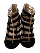 Jimmy Choo Suede Cutout Accent Gladiator Sandals