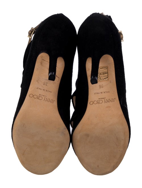 Jimmy Choo Suede Cutout Accent Gladiator Sandals