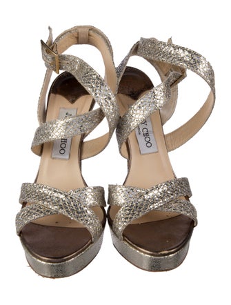 Jimmy Choo Glitter Glitter Accents Sandals