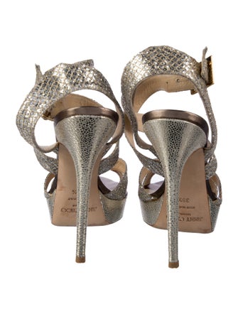 Jimmy Choo Glitter Glitter Accents Sandals