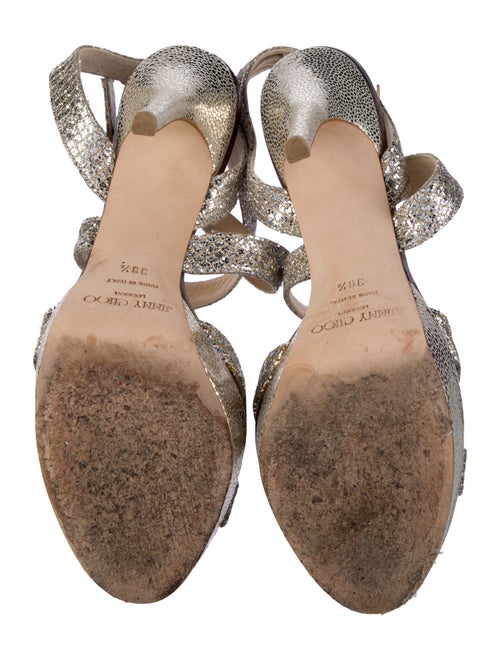 Jimmy Choo Glitter Glitter Accents Sandals