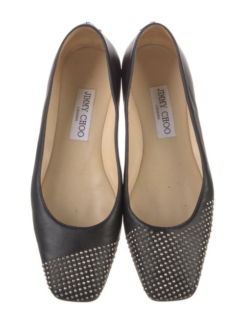 Jimmy Choo Leather Animal Print Ballet Flats