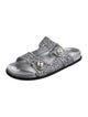 Jimmy Choo Glitter Beaded Accents Slides