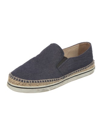 Jimmy Choo Denim Whipstitch Trim Espadrilles