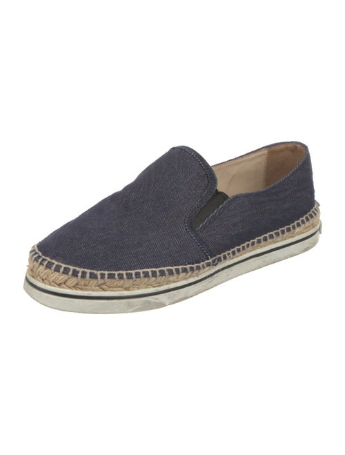 Jimmy Choo Denim Whipstitch Trim Espadrilles