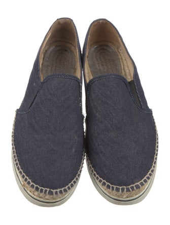 Jimmy Choo Denim Whipstitch Trim Espadrilles