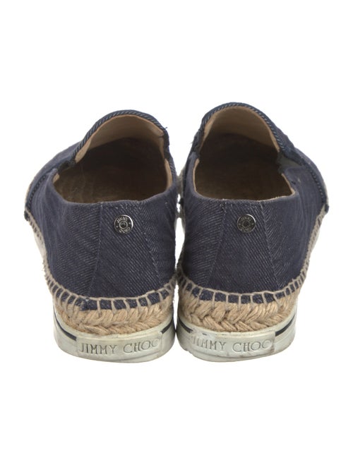 Jimmy Choo Denim Whipstitch Trim Espadrilles