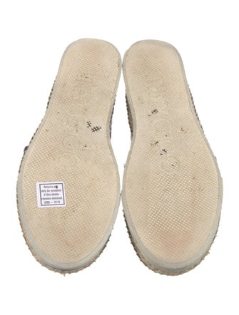 Jimmy Choo Denim Whipstitch Trim Espadrilles