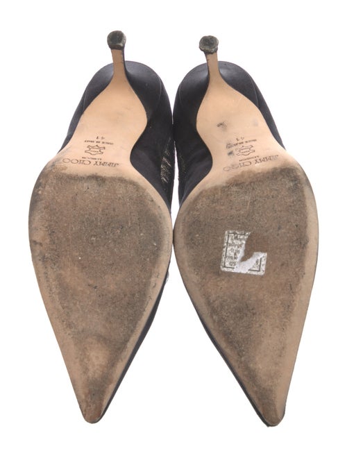 Jimmy Choo Satin Mesh Accents Pumps