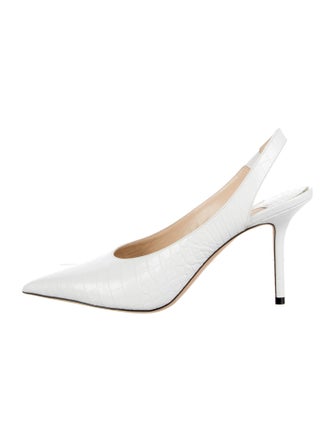 Jimmy Choo Embossed Leather Slingback Pumps