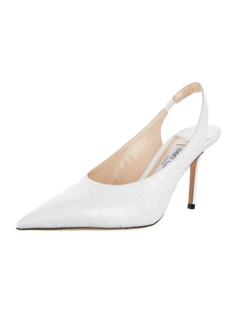 Jimmy Choo Embossed Leather Slingback Pumps