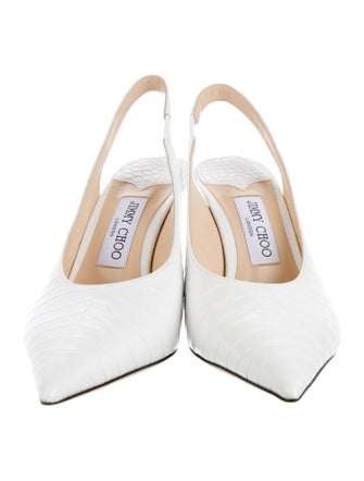 Jimmy Choo Embossed Leather Slingback Pumps