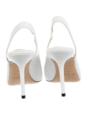 Jimmy Choo Embossed Leather Slingback Pumps