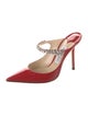 Jimmy Choo Patent Leather Crystal Embellishments Mules