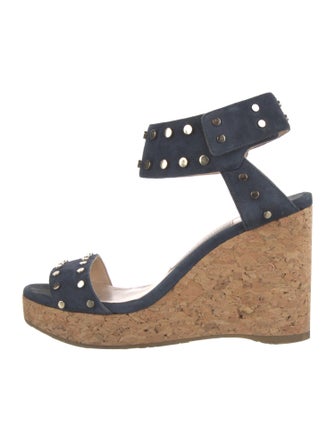 Jimmy Choo Suede Colorblock Pattern Sandals