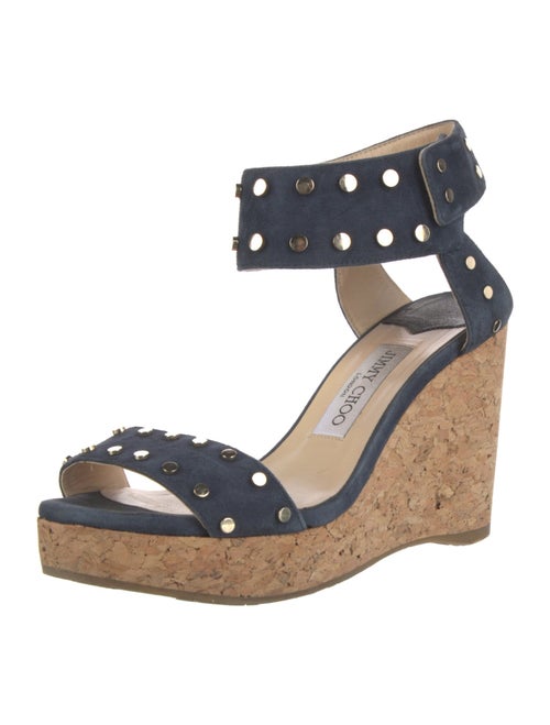 Jimmy Choo Suede Colorblock Pattern Sandals