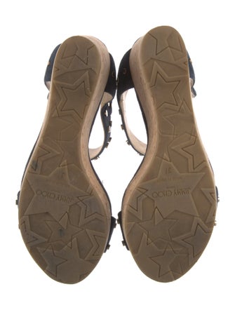 Jimmy Choo Suede Colorblock Pattern Sandals