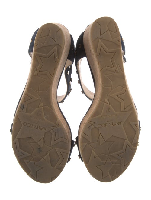 Jimmy Choo Suede Colorblock Pattern Sandals