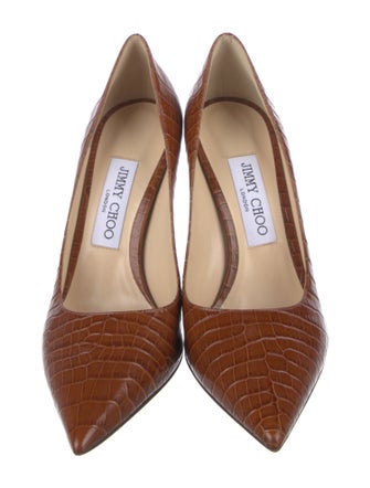 Jimmy Choo Crocodile Printed Pumps