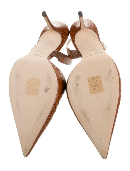 Jimmy Choo Embossed Leather Animal Print Slingback Pumps