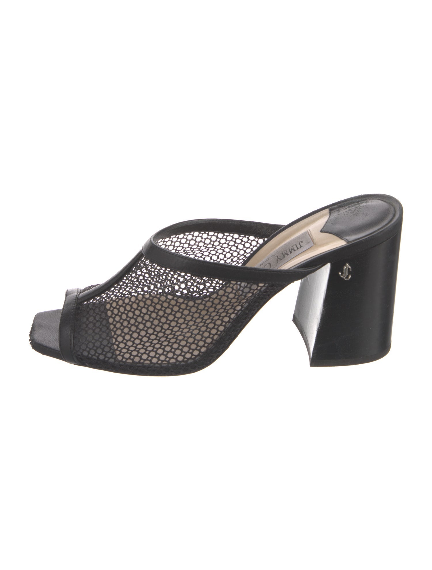 Jimmy Choo Mesh Mesh Accents Slides