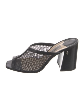 Jimmy Choo Mesh Mesh Accents Slides