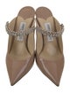 Jimmy Choo Patent Leather Crystal Embellishments Mules