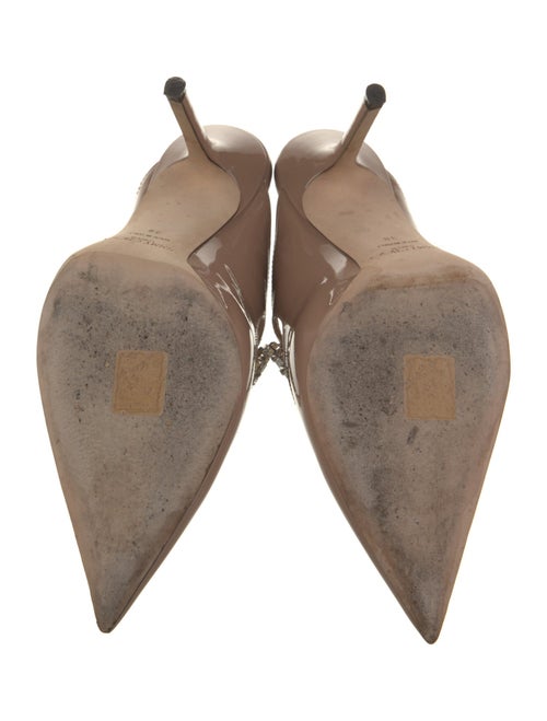 Jimmy Choo Patent Leather Crystal Embellishments Mules