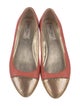 Jimmy Choo Leather Colorblock Pattern Ballet Flats