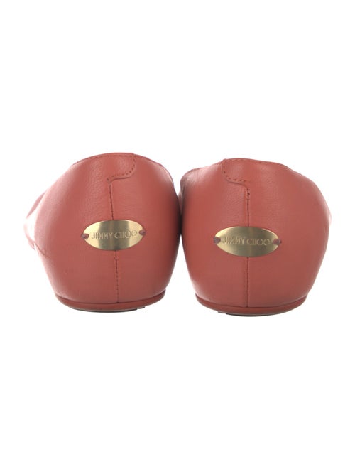 Jimmy Choo Leather Colorblock Pattern Ballet Flats